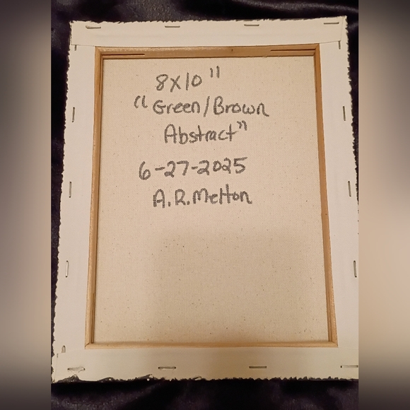 Abstract Green And Brown Acrylic Painting On Canvas Bedroom Decor Home Decor - Picture 3 of 3